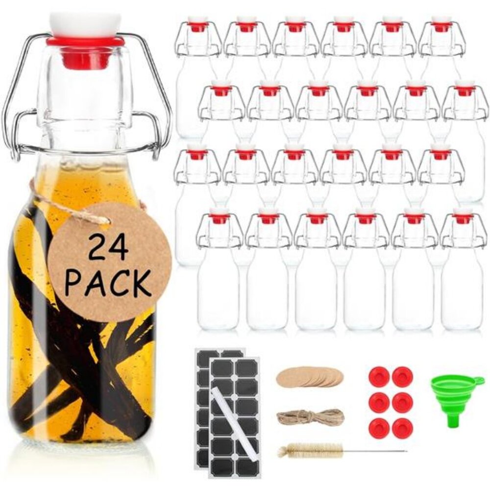 Swing Top Glass Bottles Flip Top Glass Bottle with Lids Coquito Sealable